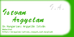 istvan argyelan business card