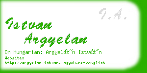 istvan argyelan business card